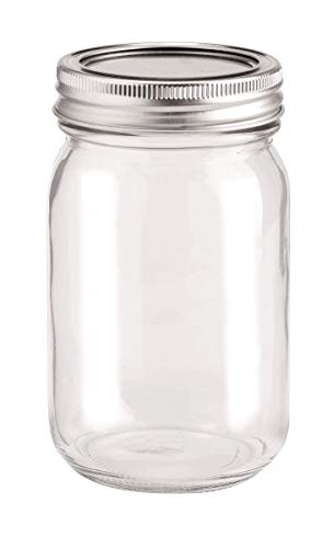 GLOREX Glas mit 2-Tlg Deckel, Transparent, 6.5 x 6.5 x 13.5 cm von GLOREX