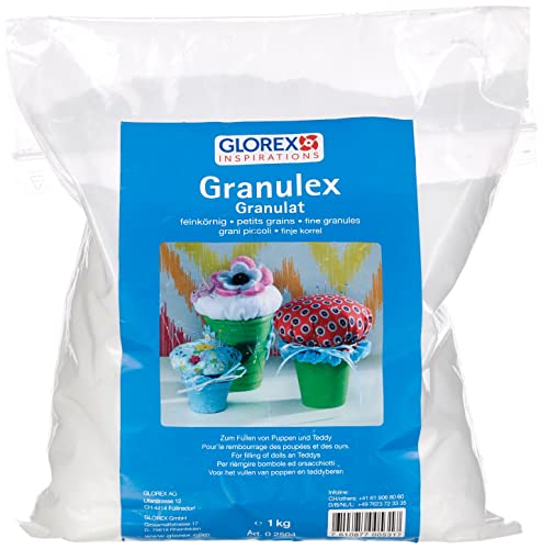 Glorex Granulex fein 1kg, Weiß, 21 x 18 x 5.5 cm, 17-Einheiten von Glorex