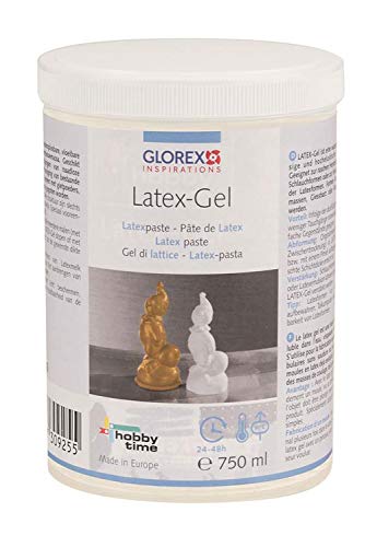 GLOREX 6 2305 40 - Latex - Gel, Latexpaste, 750 ml, natürliche, lufthärtende Formbaumasse auf 1-Komponenten-Wasserbasis vom Kautschukbaum von GLOREX