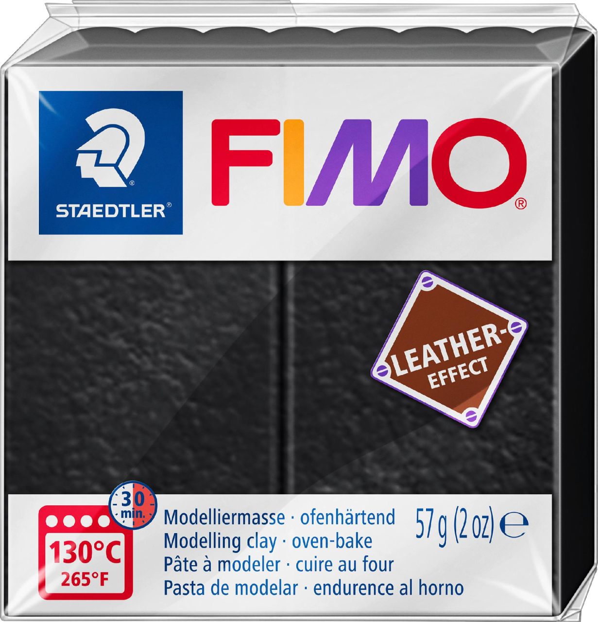 FIMO leather-effect schwarz 57 g von Glorex