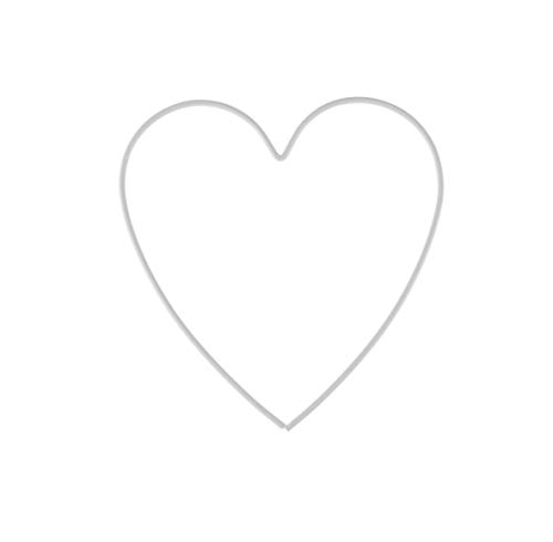GLOREX 6 1294 400 - Metallrahmen Herz zum Basteln ca. 15 cm, beschichtet in weiß, ideal für Traumfänger, Makramee, Wanddeko und Floristik von Glorex