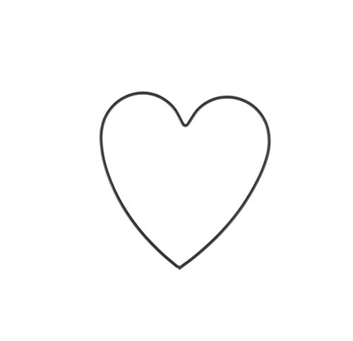 GLOREX 6 1294 405 - Metallrahmen Herz zum Basteln ca. 15 cm, beschichtet in schwarz, ideal für Traumfänger, Makramee, Wanddeko und Floristik von Glorex