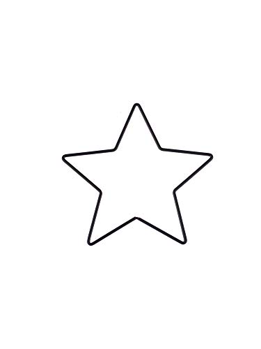 GLOREX 6 1294 415 - Metallrahmen Stern zum Basteln ca. 15 cm, beschichtet in schwarz, ideal für Traumfänger, Makramee, Wanddeko und Floristik von Glorex