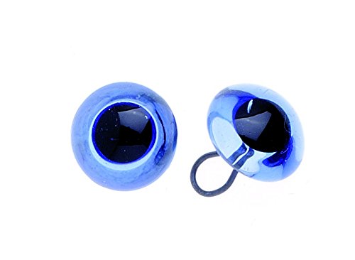 Glorex Augen Glas/Oese, Mehreres, Blau, 13,5 x 8 x 1 cm, 50-Einheiten von Glorex