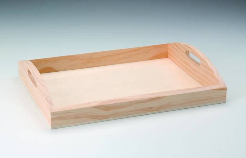 Glorex Bastelnaturmaterial Glorex Holz Serviertablett 37 x 28 x 7 cm von Glorex