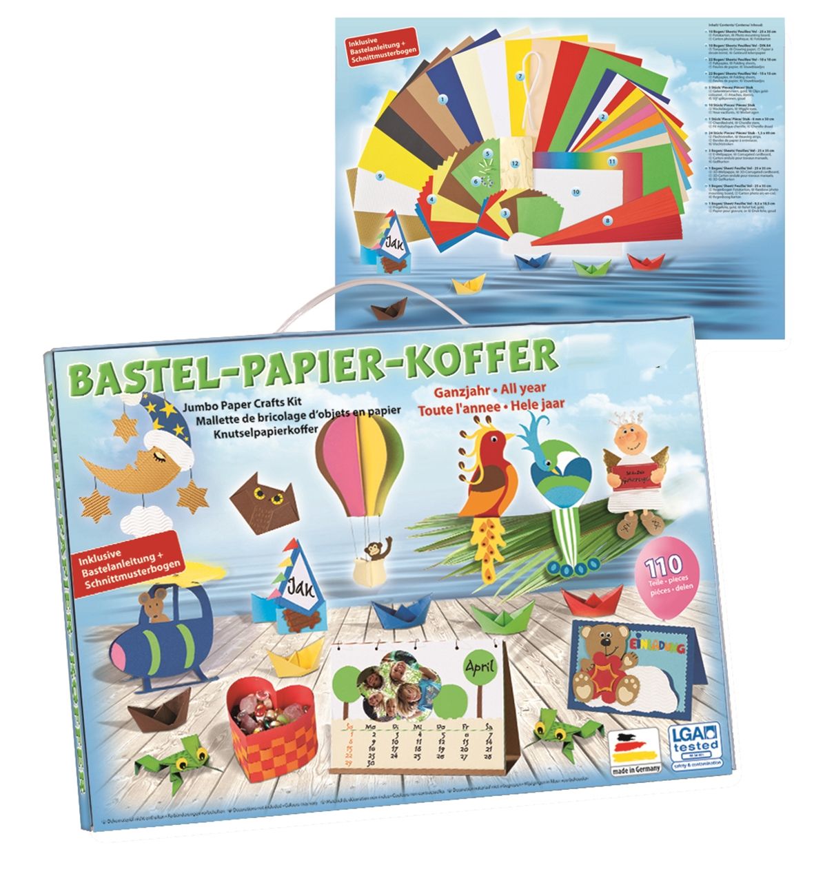 Glorex Bastelpapier-Koffer 110-teilig von Glorex