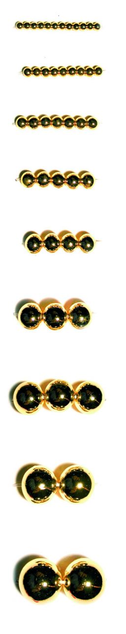 Glorex Deko Perlen 6 mm 75 g, goldfarben von Glorex