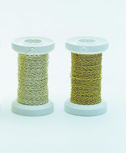 GLOREX Effektdraht goldfarben 0,25 mm, 60 m Messing, Draht, Gold, 9.5 x 8.5 x 3 cm von GLOREX