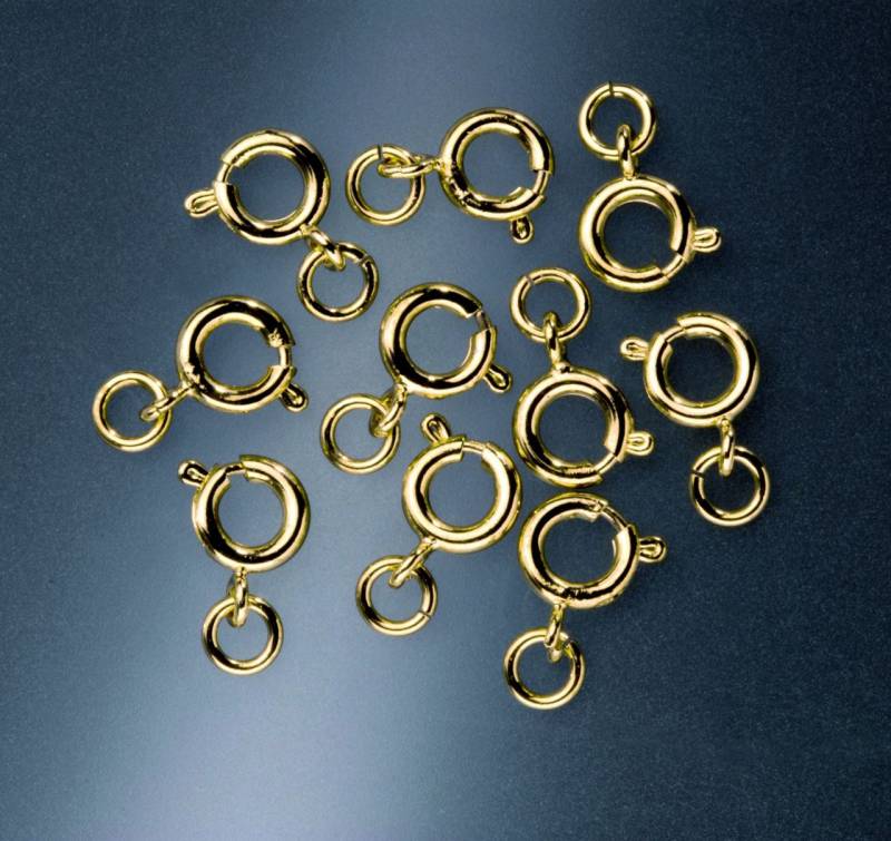 Glorex Federring mit Ring 7 mm 10 Stück, goldfarben von Glorex