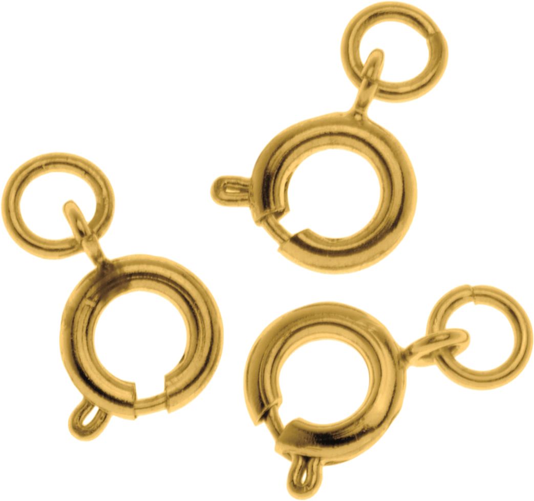 Glorex Federring mit Ring 9 mm goldfarben, 5 Stück von Glorex