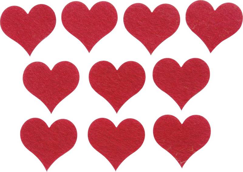 Glorex Filz-Herz 10 Stück, 4 cm, rot Glorex Filz-Herz 10 Stück, 4 cm, rot von Glorex