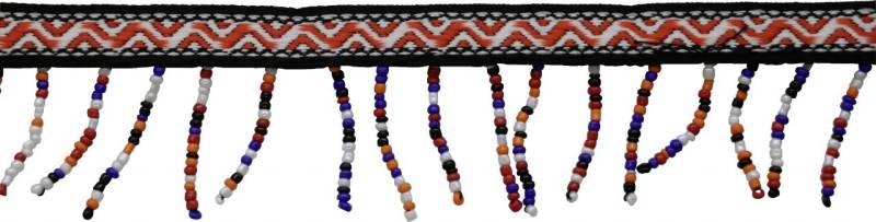 Glorex Girlande mit Perlen bunt 1 Meter, schwarzes Band von Glorex