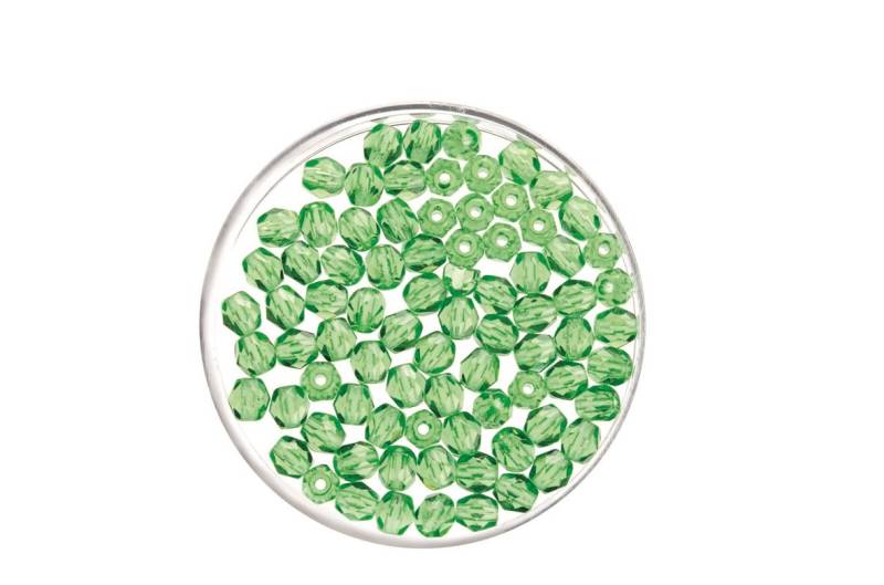 Glorex Glasschliff Perle 4 mm 100 Stück, grün von Glorex