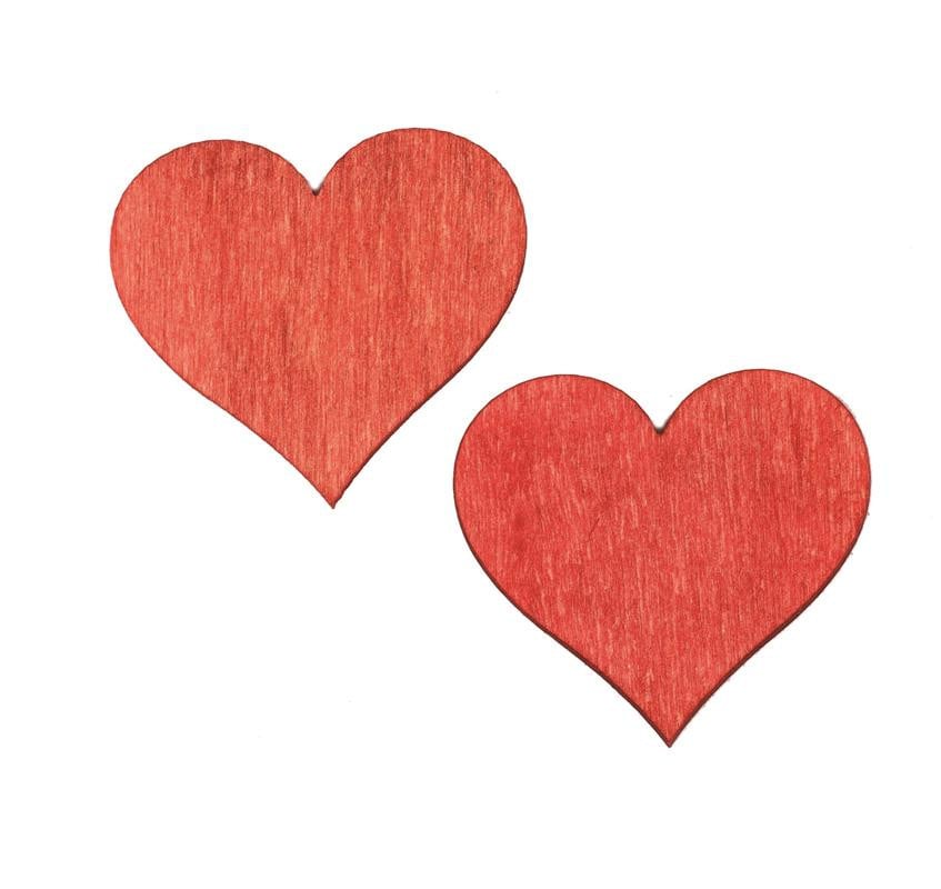 Glorex Holz-Streudeko Herzen rot 12 Stück 4 x 0,3 cm von Glorex