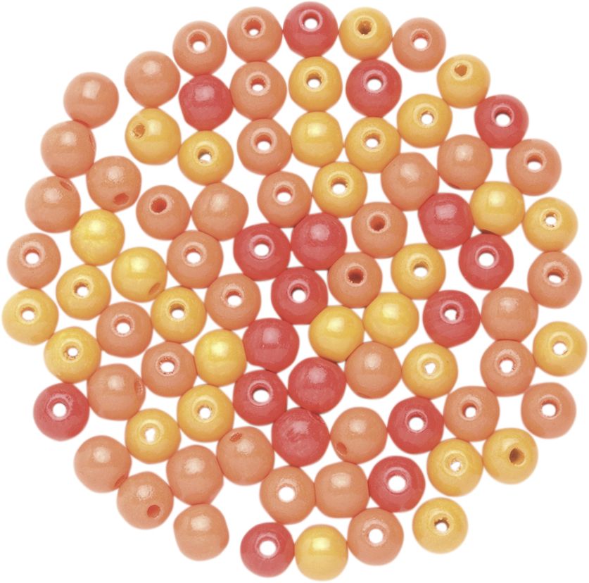 Glorex Holzperle orange-mix 10 mm von Glorex