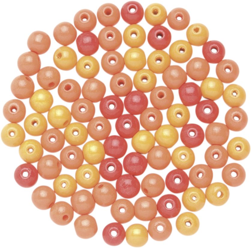 Glorex Holzperle orange-mix 12 mm von Glorex