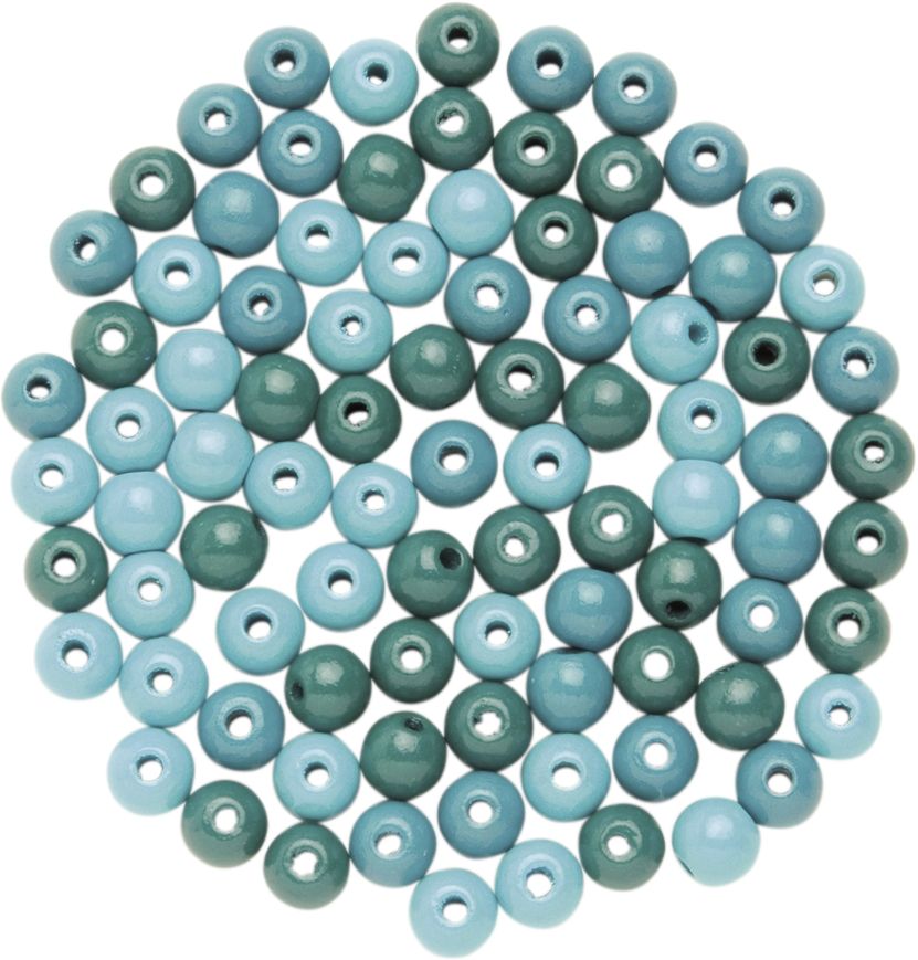 Glorex Holzperle türkis-mix 6 mm von Glorex