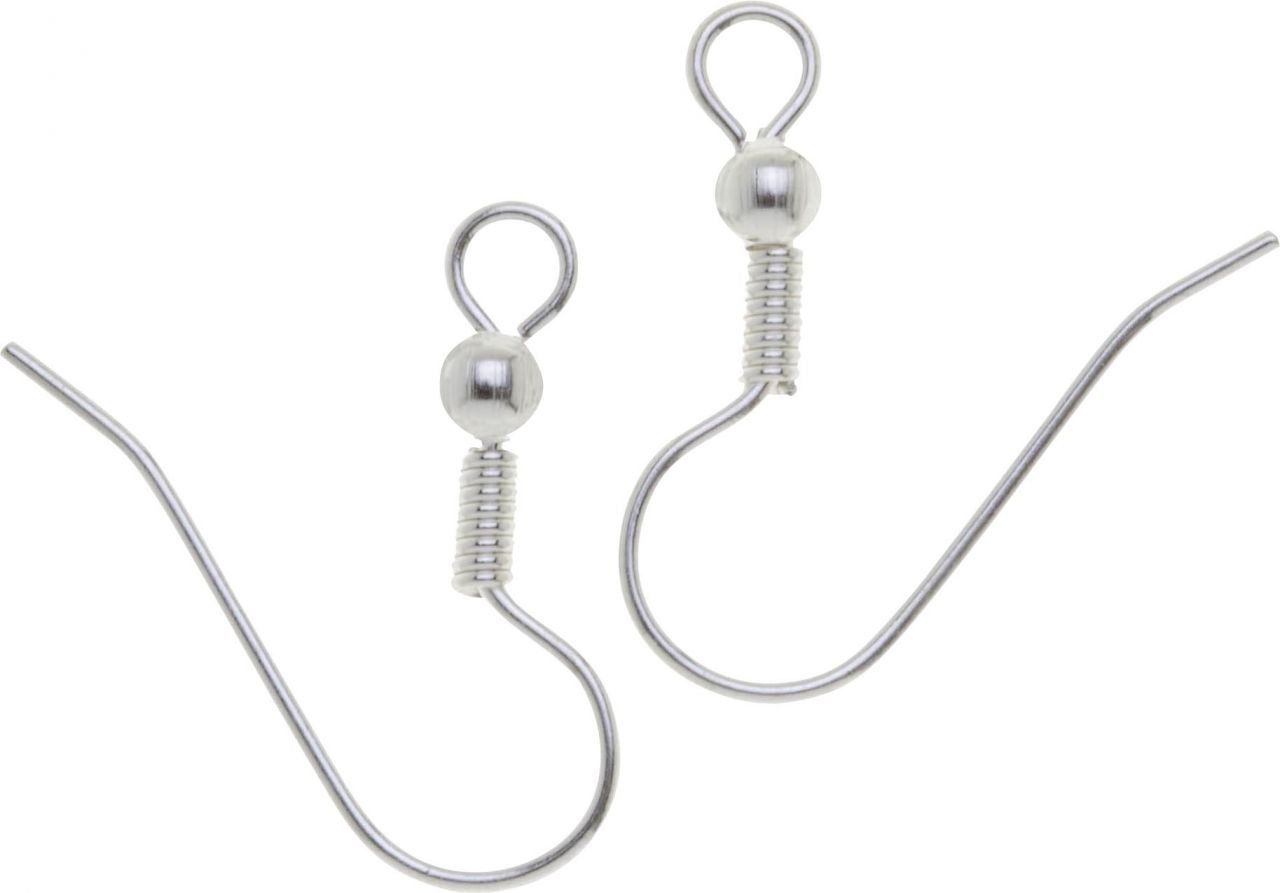 Glorex Ohrbügel mit Kugel silberfarben 20 mm, 4 Stück Glorex Ohrbügel mit Kugel silberfarben 20 mm, 4 Stück von Glorex