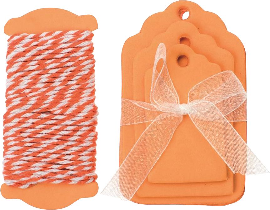 Glorex Papier-Etiketten orange 5-8 x 3,5-5 cm, 15 Stück von Glorex