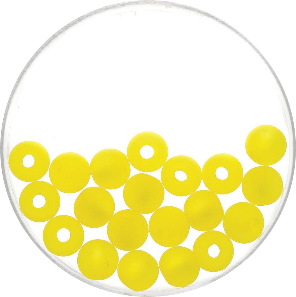 Glorex Perle Polaris 6 mm 20 Stück, matt gelb von Glorex