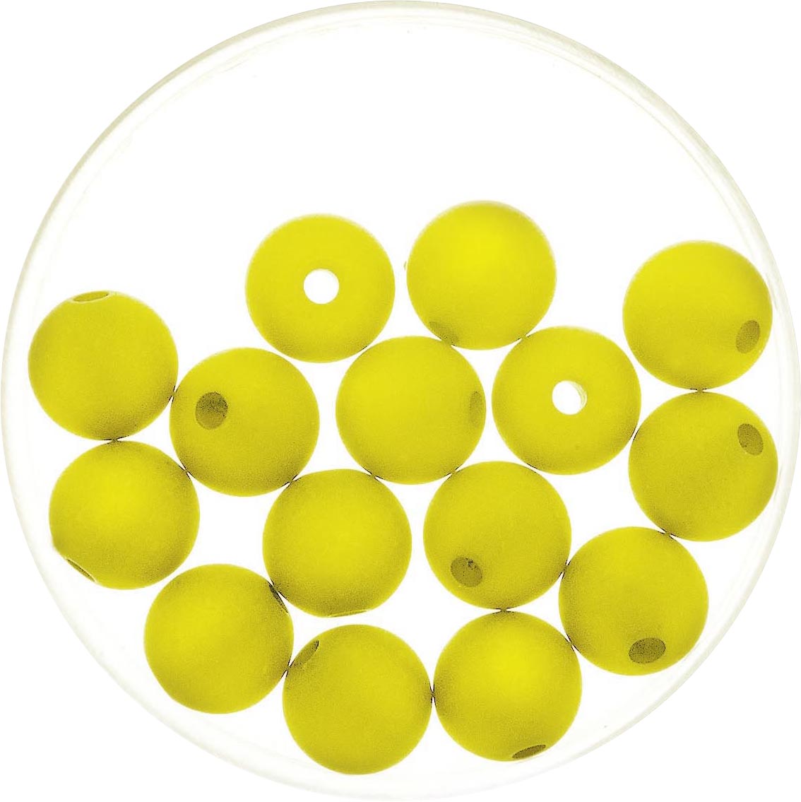 Glorex Perle Polaris 8 mm 15 Stück, matt gelb von Glorex