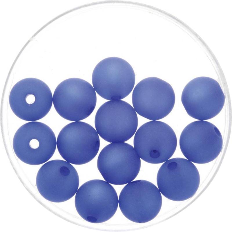 Glorex Perle Polaris 8 mm 15 stück, matt königsblau von Glorex