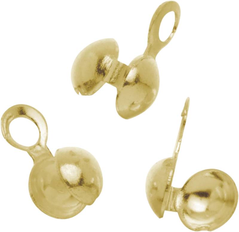 Glorex Quetschkalotte 3 mm 4 Stück, goldfarben von Glorex