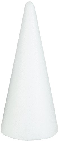 Glorex Styropor Kegel, Weiß, 20 x 9 x 1,5 cm von Glorex