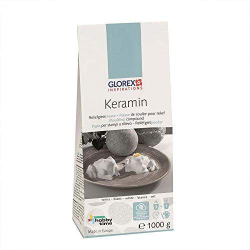 Keramin 1kg universelle weiße Reliefgießmasse Abformmasse Keramin 1kg universelle weiße Reliefgießmasse Abformmasse von Glorex