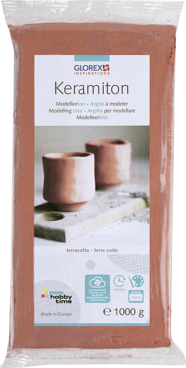 Keramiton, terracotta 1000 g Modellierton von Glorex