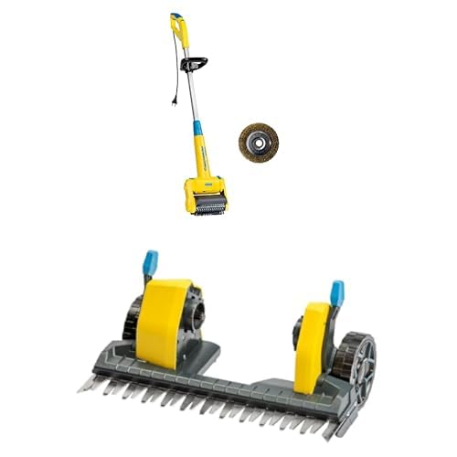 Bundle aus GLORIA MultiBrush speedcontrol - Multifunktionale Elektro-Bürste | Unkrautentferner | + GLORIA Rasen- und Kantenschneider FineCut | Rasenmäher-Aufsatz | XXL- Schnittbreite 36 cm von Gloria
