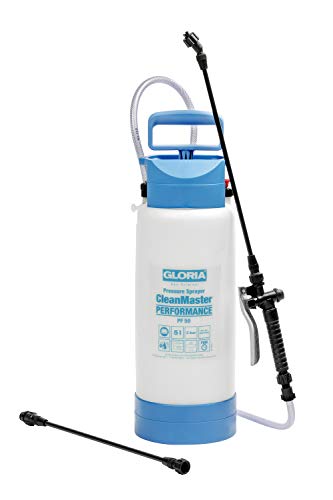 Gloria Drucksprüher CleanMaster Performance PF 50 | Zur Reinigung und Desinfektion | Flächen-Desinfektion | 5 L Füllinhalt | Für Mittel mit pH-Wert 2-9 | Ölfest von Gloria