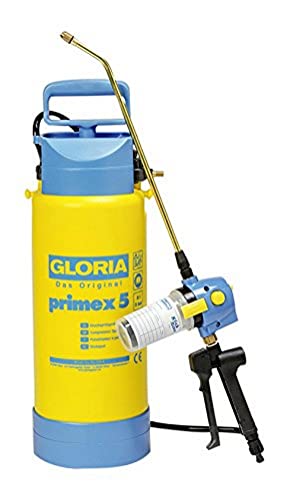 GLORIA Drucksprühgerät 5L Set, inkl. 0,5m Messing Verlängerung, Primex 5 u. Profi Mischeinheit von Gloria