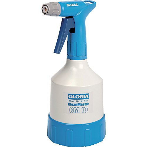 GLORIA Handsprüher CleanMaster CM 10 | 1,0 L Sprühflasche für Reinigungsmittel | Für Säuren u. Laugen mit pH 2 bis 12 | Doppelhubpumpe von Gloria