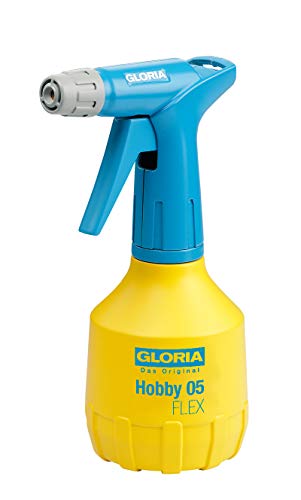 GLORIA Handsprüher Hobby 05 FLEX | 0,5 L Sprühflasche mit Doppelhubpumpe| Über-Kopf-Sprühen | Stufenlos verstellbare Sprühdüse von Gloria