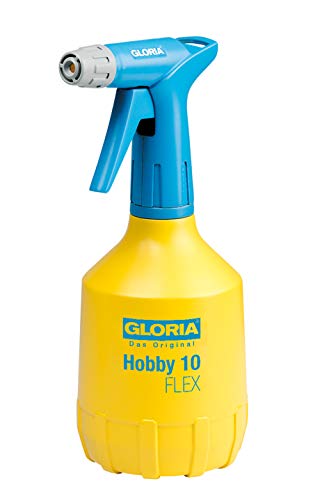Gloria Handsprüher Hobby 10 FLEX | 1 L Sprühflasche mit Doppelhubpumpe| Über-Kopf-Sprühen | Stufenlos verstellbare Sprühdüse von Gloria