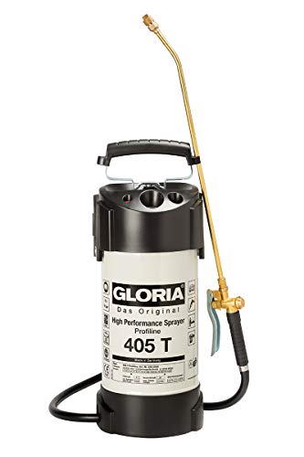 GLORIA Hochleistungssprühgerät 405 T Profiline | 5 L Füllinhalt | Profi-Drucksprüher aus Stahl | Mit Zeigermanometer | 6 bar | Ölfest von Gloria