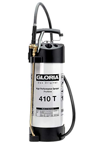 GLORIA Hochleistungssprühgerät 410 T Profiline | 10 L Füllinhalt | Profi-Drucksprüher aus Stahl | Mit Zeigermanometer | 6 bar | Ölfest von Gloria