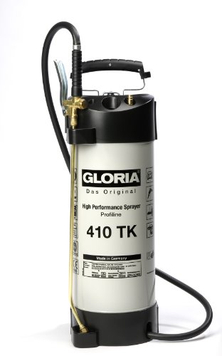 GLORIA Hochleistungssprühgerät 410 TK Profiline | 10 L Füllinhalt | Profi-Drucksprüher aus Stahl | Mit Zeigermanometer und Kompressoranschluss | 6 bar | Ölfest von Gloria