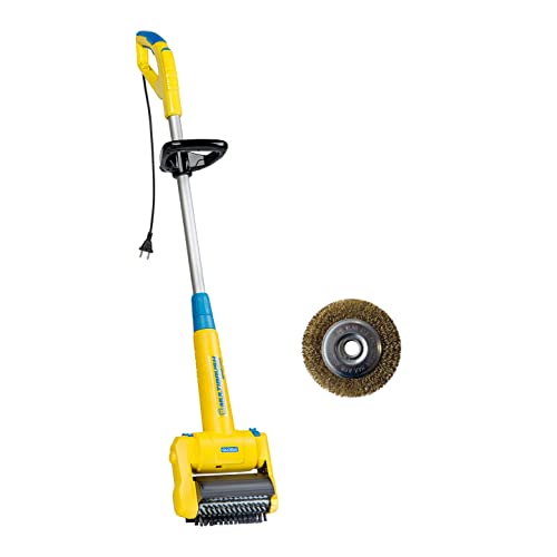 GLORIA MultiBrush speedcontrol – Elektrische Reinigungsbürste, Terrassenreiniger & Fugenbürste für Stein, Holz & Fugen, Rasentrimmer, Rasenkantenschneider & Unkrautbürste, inkl. 2 Aufsätze von Gloria
