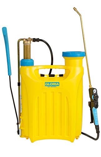 GLORIA Kolbenrückensprühgerät Pro 1800 | 18 L Rückenspritze | Gartenspritze mit Profi Tragesystem und Druckregler | Inkl. Verlängerungsrohr | Auch für Linkshänder von Gloria