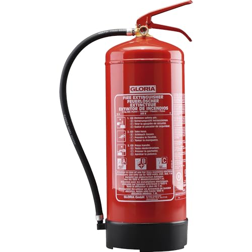 Gloria 21512046 PD12GA Pulverfeuerlöscher mit Manometer 12kg Brandklasse: A, B, C Inhalt 1St, Multicolor von Gloria