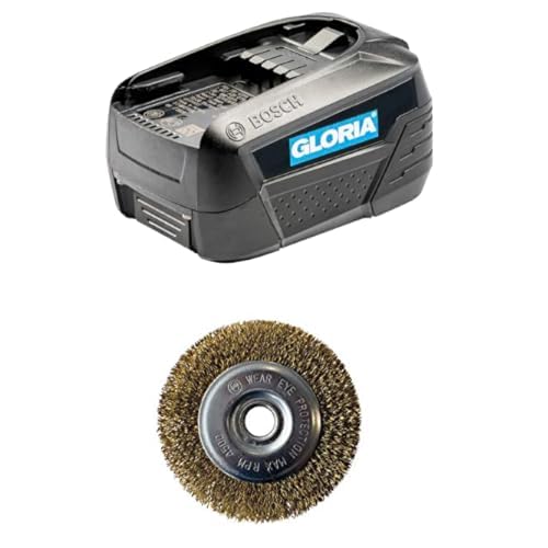 Gloria 4.0 Ah Bosch Akku + Fugenbürste Stahldraht 12mm von Gloria
