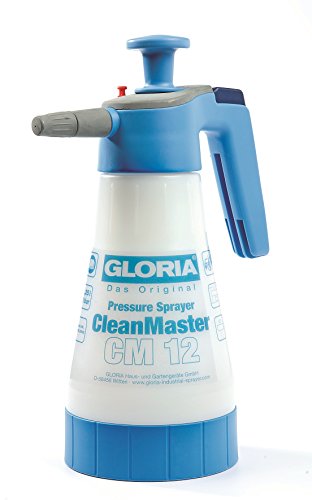 Gloria Drucksprüher CleanMaster cm 12 | 1,25 L Füllinhalt | Sprüher Für Säuren, Laugen, Reinigungsmittel Und Sanitärreiniger Mit PH 2-12 | Inkl. 0,5 M Verlängerungslanze von Gloria