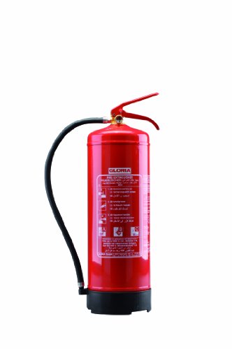 Gloria Pulver-Dauerdrucklöscher mit Manometer, 9kg, mit Wandhalter, Brandklassen ABC. Leistung: 43A 233B C von Gloria
