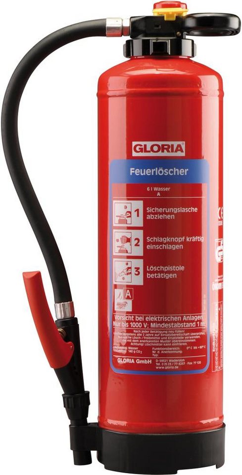 ELC Pulver-Feuerlöscher Wasser-Aufladelöscher 6 Liter WH 6 PRO Gloria von ELC