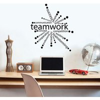 Teamwork Wandtattoo Vinyl Aufkleber Arbeiten Kreativität Motivierend Worte Teamarbeit Bildung Business Kunst Büro Dekor Poster Chef Geschenk Q20 von GloriaArtworks