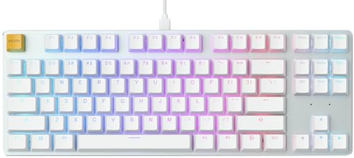 Glorious Gaming GMMK TKL (85%) – Mechanisches Gaming-Keyboard, Gateron Brown Schalter (taktil), Doubleshot-Kappen, RGB, Hot-Swap & anpassbar, TKL-Design, Amerikanisch QWERTY Layout - Weiß von Glorious