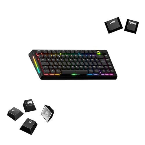 Glorious Gaming – GPBT Basics (Classic Black PBT-Tastenkappen), 8 Farben, farbechter Sublimationsdruck, für mechanische Keyboards der Größen 100%, 75%, 65%, 60% sowie – Englische QWERTY-Belegung von Glorious