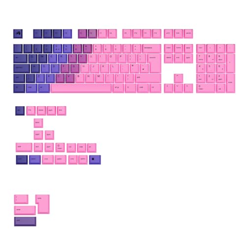 Glorious Gaming - GPBT Gradient Keycaps für mechanische Spezialtastaturen (Nebula), lichtechter Sublimationsdruck, 100%-, 75%- 65%- und 60%-Tastaturen, PBT- Englische QWERTY-Belegung von Glorious
